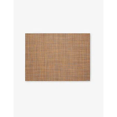 CHILEWICH TEAK BASKETWEAVE SQUARE PLACEMAT 36CM X 38CM