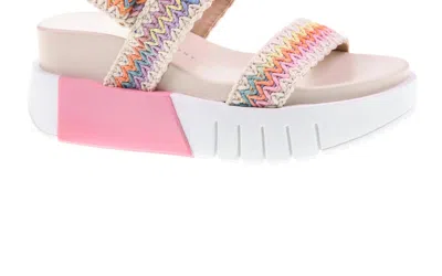 CHINESE LAUNDRY WOMEN'S EGAN WEDGE SANDALS IN PINK MULTI