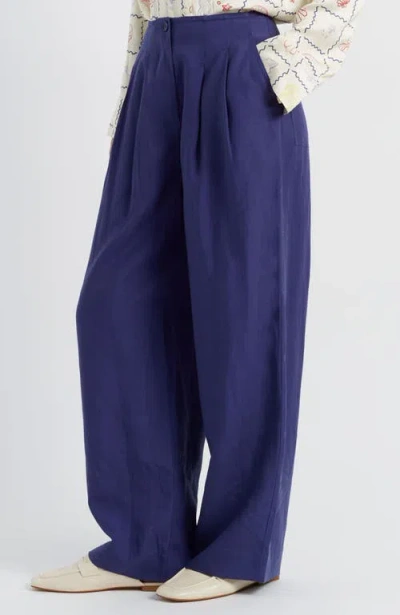 CHINTI & PARKER CHINTI & PARKER LINEN BLEND WIDE LEG TROUSERS
