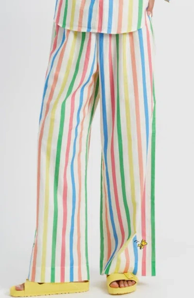 CHINTI & PARKER CHINTI & PARKER LINEN-COTTON SNOOPY STRIPE TROUSERS