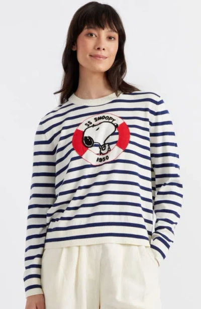CHINTI & PARKER CHINTI & PARKER SNOOPY NAUTICAL BRETON SWEATER