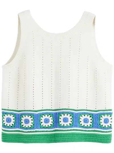 CHINTI & PARKER CROCHET-KNIT TOP