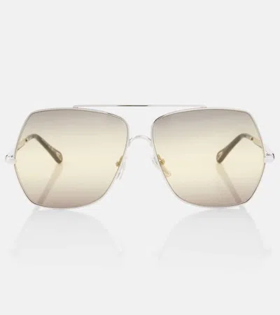 CHLOÉ CHLOÉ ALY SQUARE SUNGLASSES