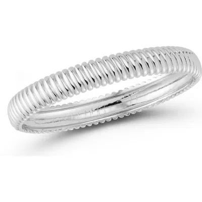 CHLOE & MADISON CHLOE AND MADISON 10MM RIBBED BANGLE BRACELET