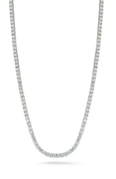 CHLOE & MADISON CHLOE AND MADISON 3MM CUBIC ZIRCONIA TENNIS NECKLACE