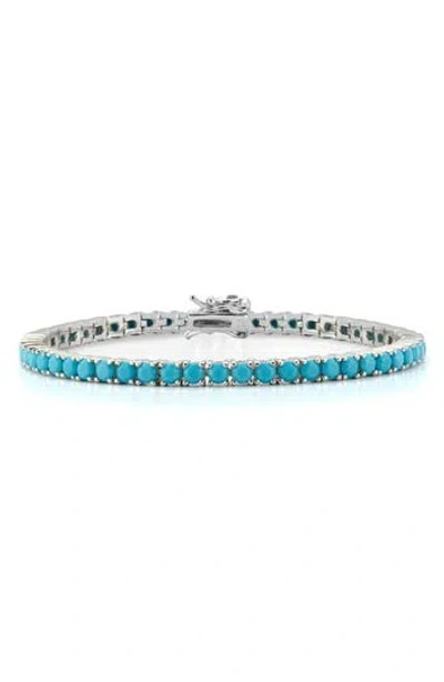 CHLOE & MADISON CHLOE AND MADISON FAUX TURQUOISE TENNIS BRACELET