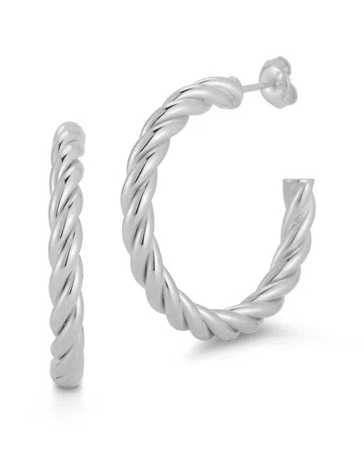 CHLOE & MADISON CHLOE AND MADISON SILVER BOLD TWIST HOOPS