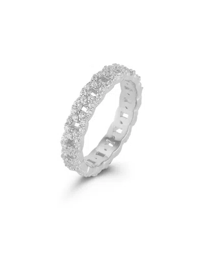 CHLOE & MADISON CHLOE AND MADISON SILVER CZ CURB RING