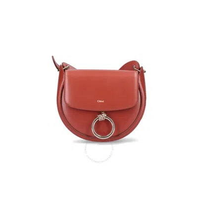CHLOÉ CHLOE ARLENE SMALL RING HALF-MOON CROSSBODY BAG