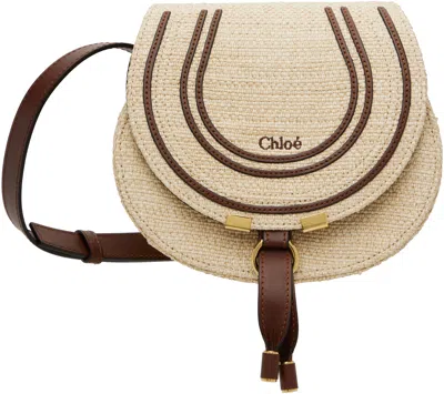 CHLOÉ BEIGE SMALL MARCIE SADDLE BAG