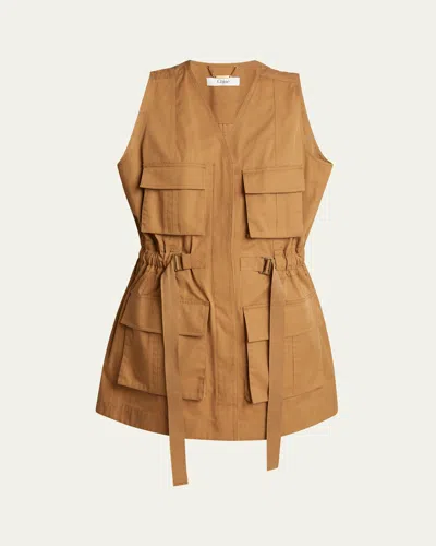 CHLOÉ BELTED UTILITARIAN VEST