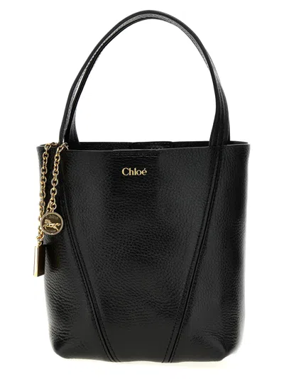 CHLOÉ WOMEN BLACK CHLO SPIN HANDBAG, ONESIZE LUXURY TOTES FOR WOMEN DARVEYS