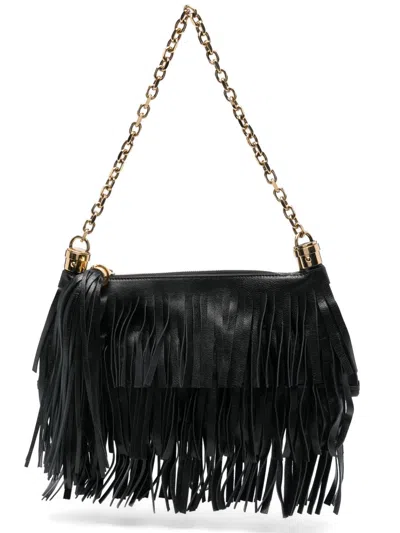 CHLOÉ BLACK FOULARD SHOULDER BAG