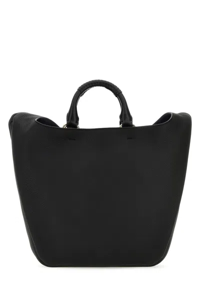 CHLOÉ BLACK LEATHER MEDIUM DEIA HANDBAG