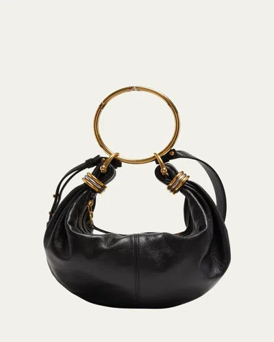 CHLOÉ BRACELET BAG MINI IN SHINY GRAINED CALFSKIN