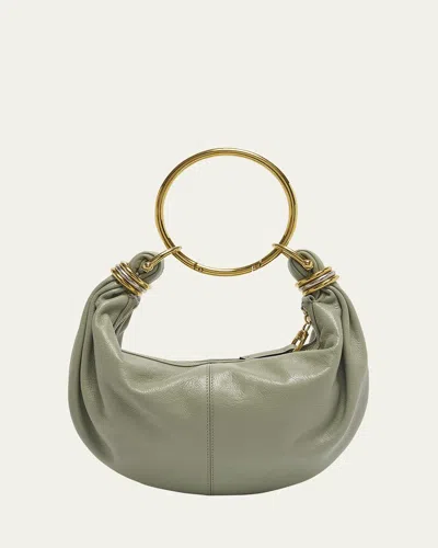 CHLOÉ BRACELET BAG MINI IN SHINY GRAINED CALFSKIN