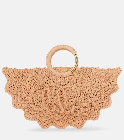 CHLOÉ CHLOÉ BRACELET PARAVENT SMALL CROCHET TOTE BAG