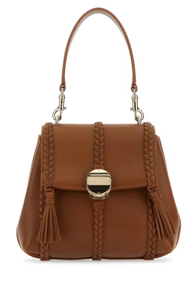 CHLOÉ BROWN LEATHER SMALL PENELOPE HANDBAG