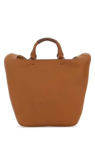 CHLOÉ CARAMEL LEATHER MEDIUM DEIA HANDBAG