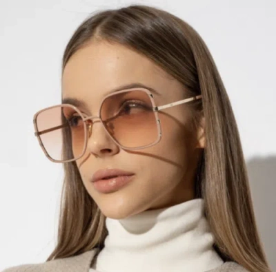 CHLOÉ CHLOE CH0143S-003 PINK-GOLD SUNGLASSES