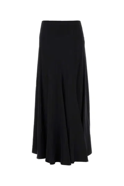 CHLOÉ CHLOÉ CHLOÉ BLACK SILK SATIN MAXI SKIRT