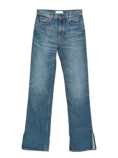 CHLOÉ CHLOÉ CHLOÉ STRAIGHT-LEG ORGANIC COTTON INDIGO JEANS