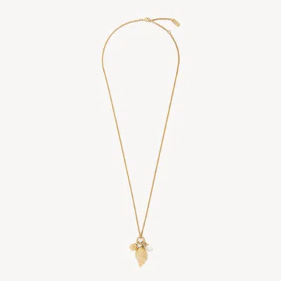 CHLOÉ THE CHLOÉ SHELLS PENDANT NECKLACE GOLD SIZE ONESIZE 100% BRASS, PMMA - POLYMETHYL METHACRYLATE