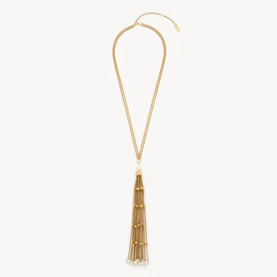 CHLOÉ THE CHLOÉ SHELLS PENDANT NECKLACE GOLD SIZE ONESIZE 100% BRASS, BOROSILICATE GLASS, PMMA - POLYMETHY
