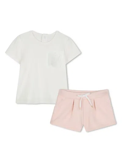 CHLOÉ COTTON T-SHIRT AND SHORTS SET