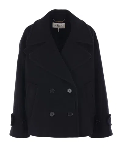 CHLOÉ CHLOÉ DOUBLE-BREASTED BUTTONED COAT
