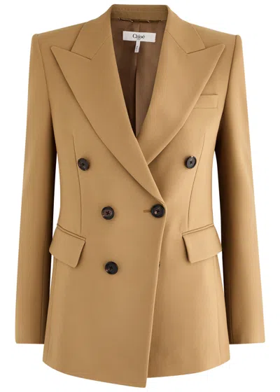 CHLOÉ CHLOE DOUBLE-BREASTED WOOL BLAZER