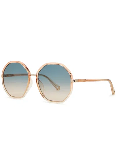 CHLOÉ CHLOÉ FRANKY OCTAGON FRAME SUNGLASSES, SUNGLASSES, GRADUATED LENSES