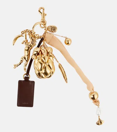 CHLOÉ CHLOÉ GIGA PINEAPPLE LEATHER BAG CHARM
