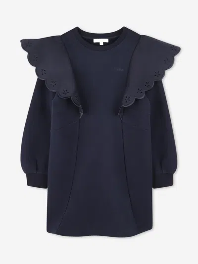 CHLOÉ CHLOÉ GIRLS RUFFLE SWEATER DRESS