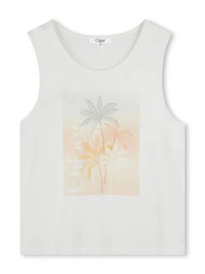 CHLOÉ GRAPHIC-PRINT TANK TOP