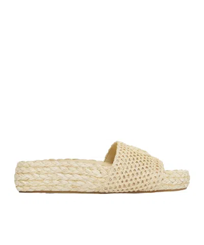 CHLOÉ CHLOÉ ISLA RAFFIA-EFFECT SLIDES