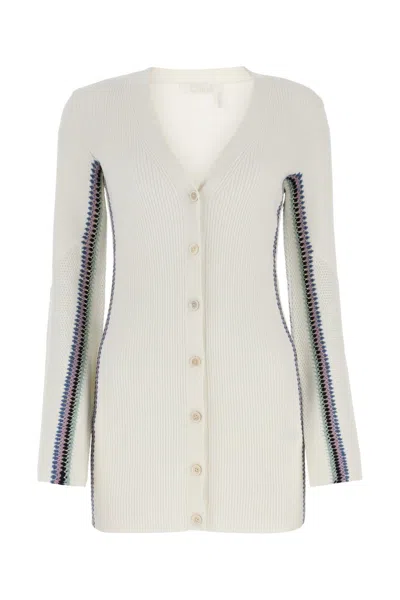 CHLOÉ IVORY WOOL CARDIGAN
