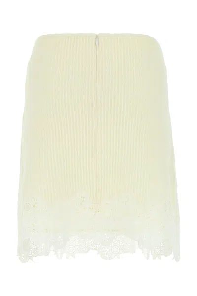 CHLOÉ IVORY WOOL MINI SKIRT