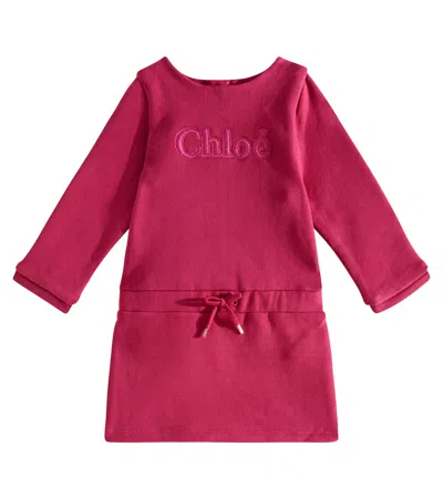 CHLOÉ CHLOÉ KIDS BABY LOGO COTTON JERSEY DRESS