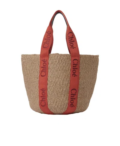 CHLOÉ LARGE WOODY HANDBAG