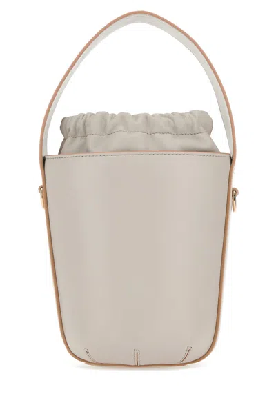 CHLOÉ LIGHT PINK LEATHER BUCKET BAG