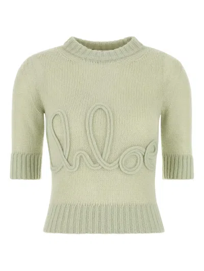 CHLOÉ LOGO-APPLIQUÉ SWEATER