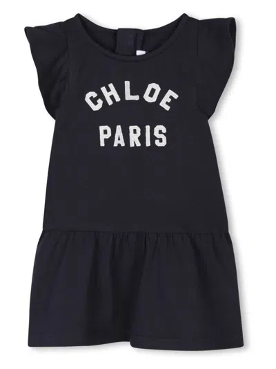 CHLOÉ LOGO EMBROIDERED DRESS
