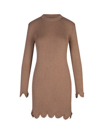 CHLOÉ CHLOÉ RIBBED-KNIT MINI DRESS