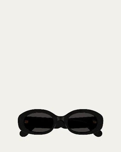 CHLOÉ NAOMY ACETATE OVAL SUNGLASSES