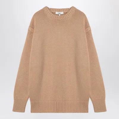CHLOÉ CHLOÉ  NUDE CASHMERE AND COTTON OVERSIZE JUMPER