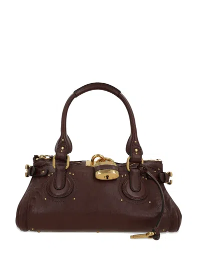 CHLOÉ PADDINGTON PADLOCK STUDDED TOTE BAG