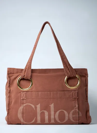 CHLOÉ PLAGE PRINTED TOTE BAG