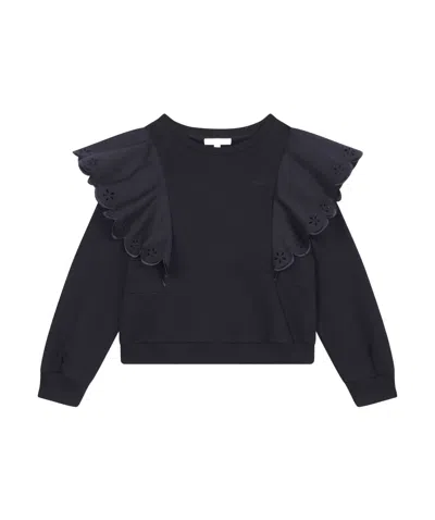 CHLOÉ CHLOÉ KIDS RUFFLED CREWNECK SWEATSHIRT