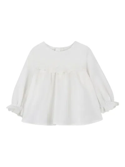 CHLOÉ RUFFLED-SLEEVE BLOUSE